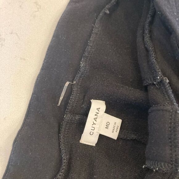 Cuyana Black Long Sleeve French Terry Matching Lounge Wear Set M/L - Picture 7 of 8